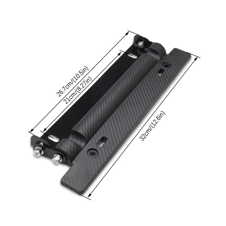 PZK-006-TW Car Modification Adjustable American Carbon Fiber Pattern License Plate Frame by buy2fix