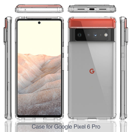 Shockproof Scratchproof TPU + Acrylic Protective Case For Google Pixel 6 Pro(Transparent) - Google Cases by buy2fix | Online Shopping UK | buy2fix