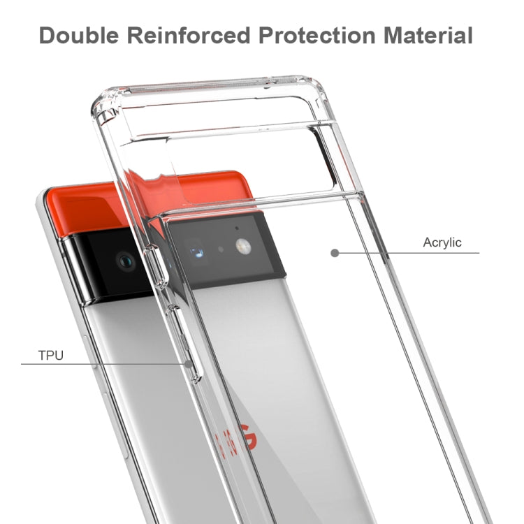 Shockproof Scratchproof TPU + Acrylic Protective Case For Google Pixel 6 Pro(Transparent) - Google Cases by buy2fix | Online Shopping UK | buy2fix