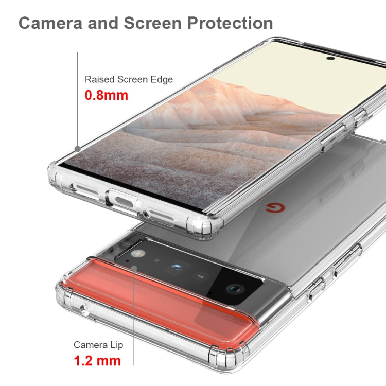 Shockproof Scratchproof TPU + Acrylic Protective Case For Google Pixel 6 Pro(Transparent) - Google Cases by buy2fix | Online Shopping UK | buy2fix