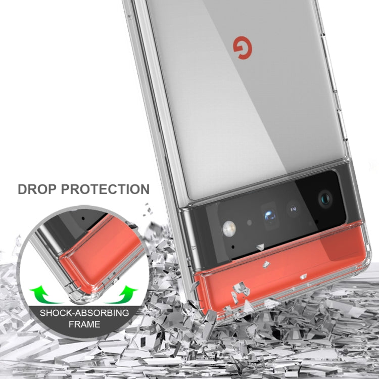 Shockproof Scratchproof TPU + Acrylic Protective Case For Google Pixel 6 Pro(Transparent) - Google Cases by buy2fix | Online Shopping UK | buy2fix