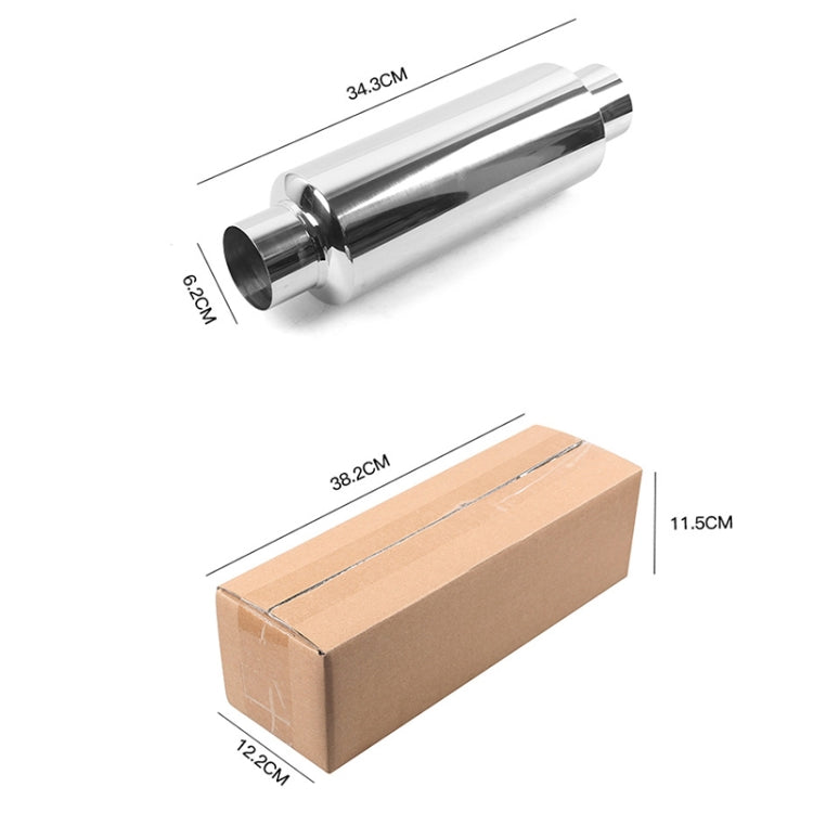 Universal Car / Motorcycles Stainless Exhaust Pipe Muffler 2.5 inch to 2.5 inch - Exhaust Pipes by buy2fix | Online Shopping UK | buy2fix
