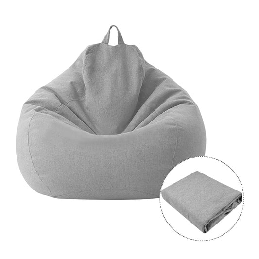 Lazy Sofa Bean Bag Chair Fabric Cover, Size:100 x 120cm(Light Gray) - Sofa Covers & Chair Covers by buy2fix | Online Shopping UK | buy2fix