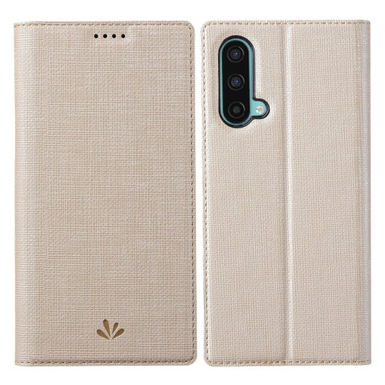 For OnePlus Nord CE 5G ViLi DMX Series Shockproof TPU + PU Leather Magnetic Attraction Horizontal Flip Case with Card Slot & Holder(Gold)