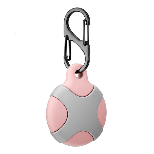 Waterproof Sealing Strip Anti-Scratch Shockproof Rugged Silicone Case For AirTag 2nd Gen / AirTag 1st Gen(Pink Grey)
