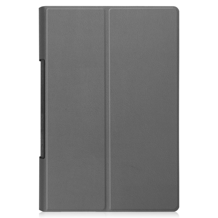 For Lenovo Yoga Tab 11 / YT-J706X Custer Texture Horizontal Flip PU Leather Case with Holder & Sleep / Wake-up Function(Grey) - Lenovo by buy2fix | Online Shopping UK | buy2fix