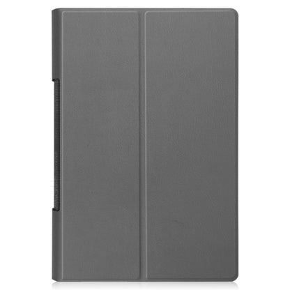 For Lenovo Yoga Tab 11 / YT-J706X Custer Texture Horizontal Flip PU Leather Case with Holder & Sleep / Wake-up Function(Grey) - Lenovo by buy2fix | Online Shopping UK | buy2fix