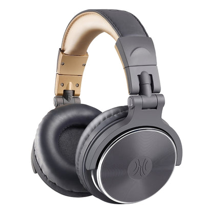 OneOdio Pro-10 Head-mounted Noise Reduction Wired Headphone with Microphone, Color:Grey Khaki by OneOdio