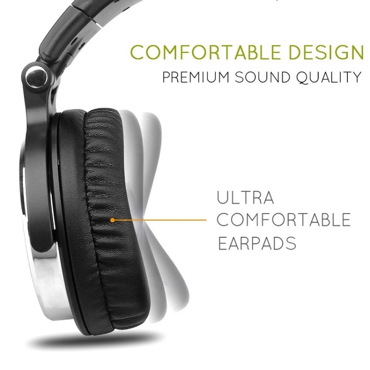 OneOdio Pro-10 Head-mounted Noise Reduction Wired Headphone with Microphone, Color:Grey Khaki by OneOdio