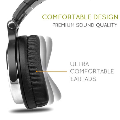 OneOdio Pro-10 Head-mounted Noise Reduction Wired Headphone with Microphone, Color:Grey Khaki by OneOdio