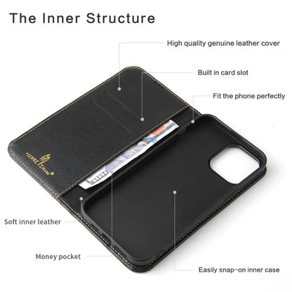 For iPhone 13 Pro Genuine Leather Horizontal Flip Leather Case with Holder & Card Slots & Wallet (Black) - iPhone 13 Pro Cases by buy2fix | Online Shopping UK | buy2fix
