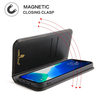 For iPhone 13 Pro Genuine Leather Horizontal Flip Leather Case with Holder & Card Slots & Wallet (Black) - iPhone 13 Pro Cases by buy2fix | Online Shopping UK | buy2fix