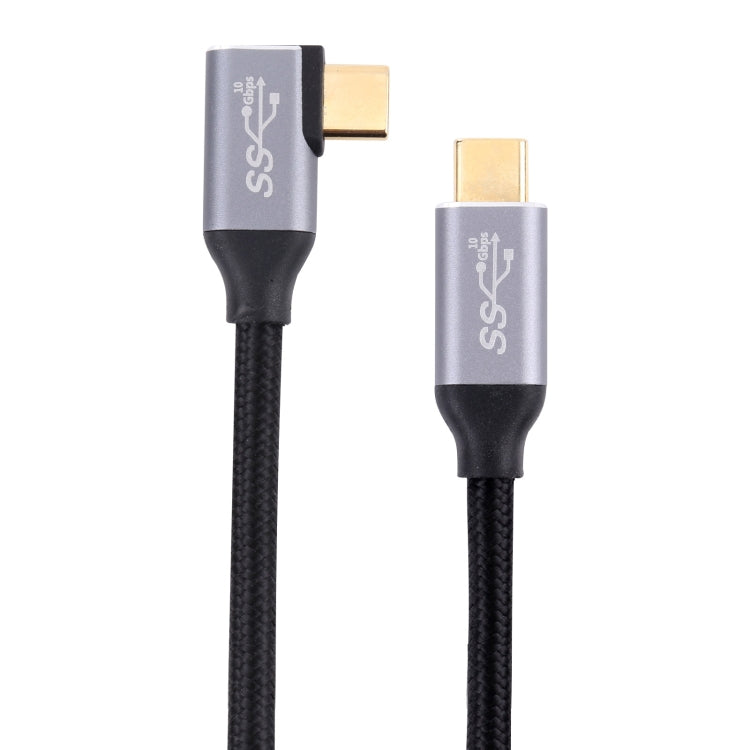 USB-C / Type-C Male to USB-C / Type-C Elbow Transmission Data Cable, Cable Length:0.5m by buy2fix