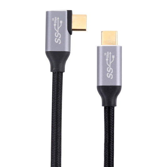 USB-C / Type-C Male to USB-C / Type-C Elbow Transmission Data Cable, Cable Length:0.5m by buy2fix