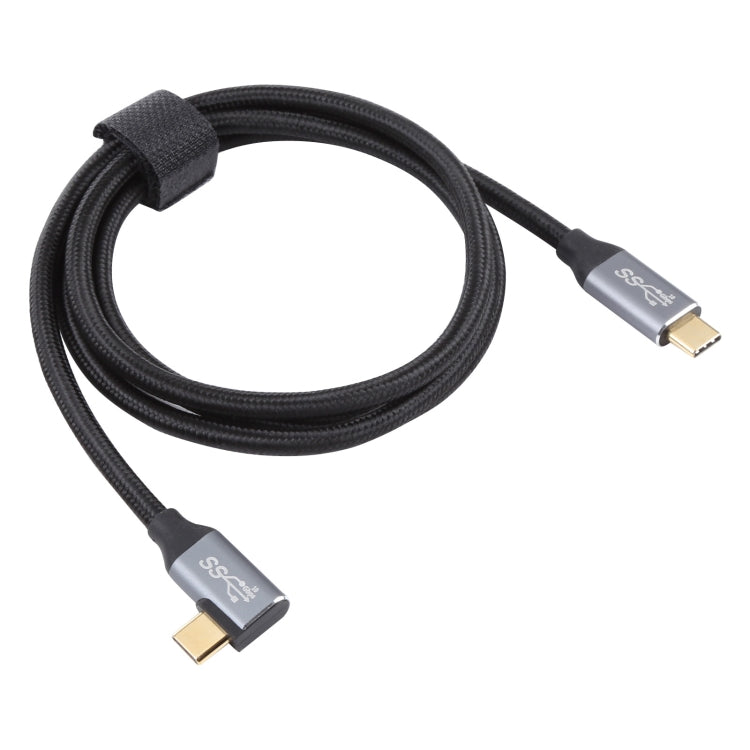 USB-C / Type-C Male to USB-C / Type-C Elbow Transmission Data Cable, Cable Length:0.5m by buy2fix