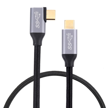 USB-C / Type-C Male to USB-C / Type-C Elbow Transmission Data Cable, Cable Length:1m by buy2fix