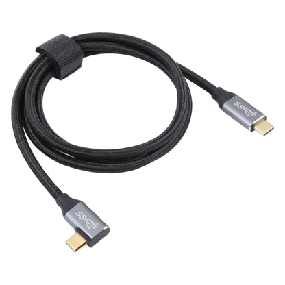 USB-C / Type-C Male to USB-C / Type-C Elbow Transmission Data Cable, Cable Length:1m by buy2fix