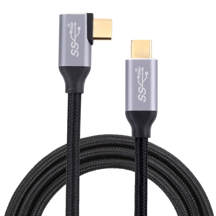 USB-C / Type-C Male to USB-C / Type-C Elbow Transmission Data Cable, Cable Length:2m by buy2fix