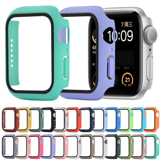 Shockproof PC+Tempered Glass Protective Case with Packed Carton For Apple Watch Series 6 & SE & 5 & 4 40mm(Black) - Watch Cases by buy2fix | Online Shopping UK | buy2fix