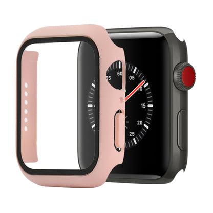 Shockproof PC+Tempered Glass Protective Case with Packed Carton For Apple Watch Series 3 & 2 & 1 38mm(Pink) - Watch Cases by buy2fix | Online Shopping UK | buy2fix