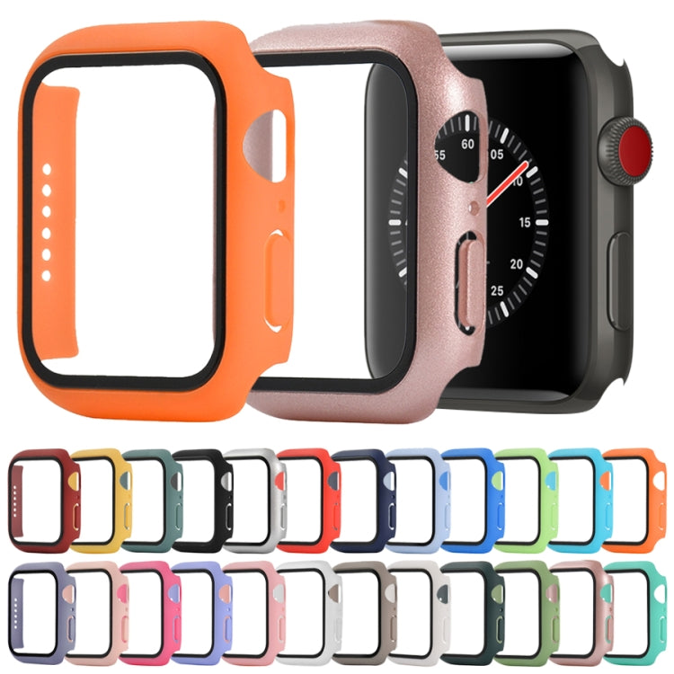 Shockproof PC+Tempered Glass Protective Case with Packed Carton For Apple Watch Series 3 & 2 & 1 38mm(Pink) - Watch Cases by buy2fix | Online Shopping UK | buy2fix