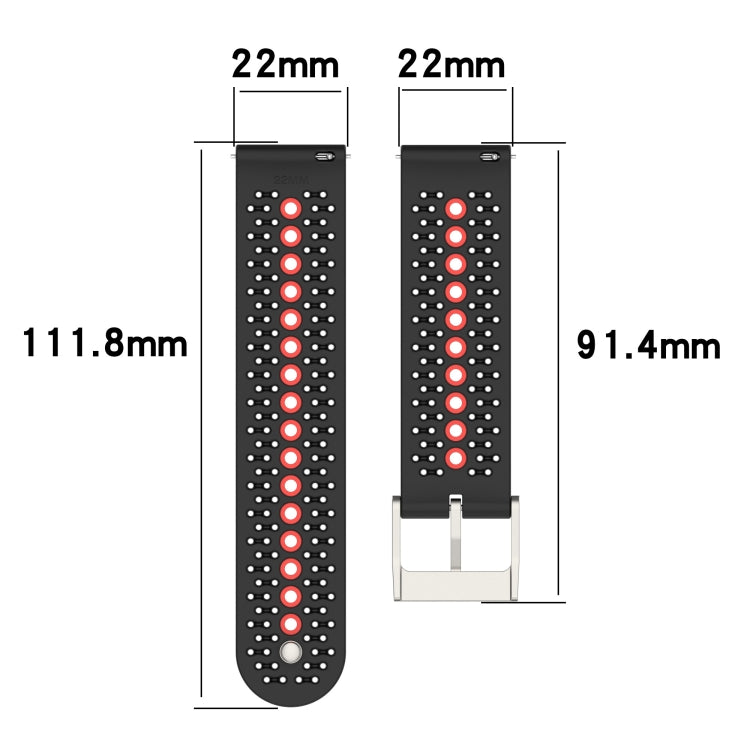 For Suunto 9 Peak Universal Colorful Hole Silicone Watch Band(Midnight Blue Grey) -  by buy2fix | Online Shopping UK | buy2fix