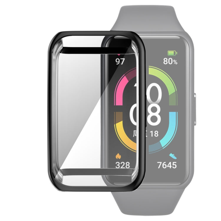 For Huawei Band 6 / 6 Pro / Honor Band 6 Full Coverage TPU Electroplating Protective Case Cover(Black) - Watch Cases by buy2fix | Online Shopping UK | buy2fix
