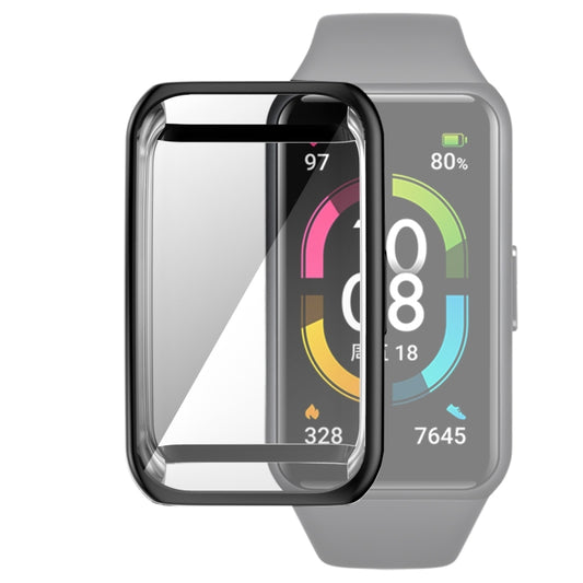 For Huawei Band 6 / 6 Pro / Honor Band 6 Full Coverage TPU Electroplating Protective Case Cover(Black) - Watch Cases by buy2fix | Online Shopping UK | buy2fix