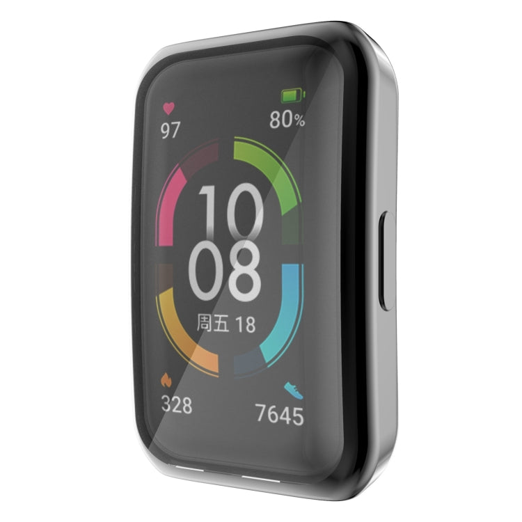 For Huawei Band 6 / 6 Pro / Honor Band 6 Full Coverage TPU Electroplating Protective Case Cover(Black) - Watch Cases by buy2fix | Online Shopping UK | buy2fix