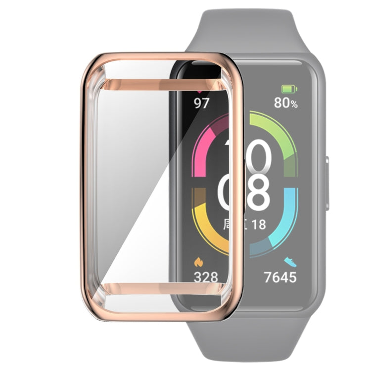 For Huawei Band 6 / 6 Pro / Honor Band 6 Full Coverage TPU Electroplating Protective Case Cover(Rose Gold) by buy2fix