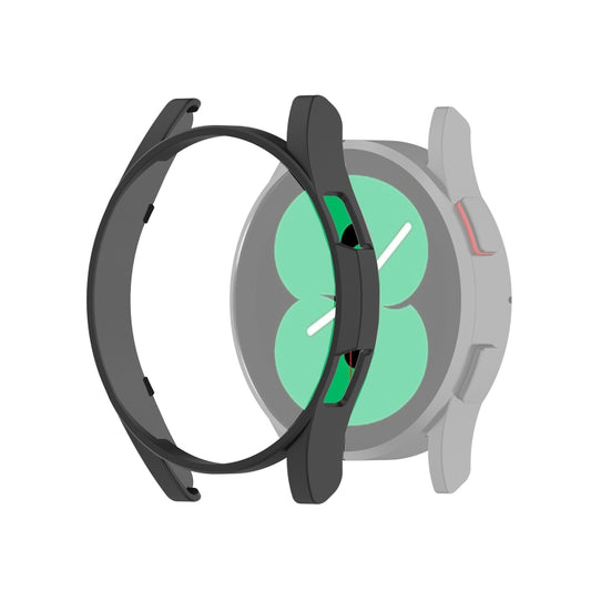 For Samsung Galaxy Watch4 44mm Half Coverage Hollowed PC Protective Case(Black) - Watch Cases by buy2fix | Online Shopping UK | buy2fix