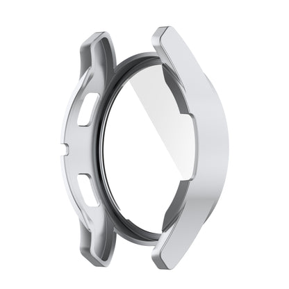 For Samsung Galaxy Watch4 44mm PC Protective Case with Tempered Glass Film(Silver) - Watch Cases by buy2fix | Online Shopping UK | buy2fix