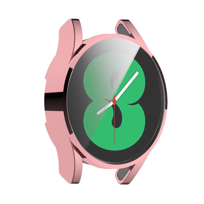 For Samung Galaxy Watch4 40mm Full Coverage TPU Electroplating Protective Case Cover(Pink) - Watch Cases by buy2fix | Online Shopping UK | buy2fix