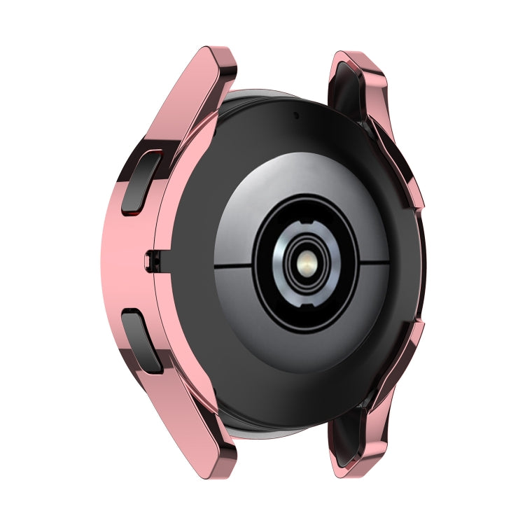 For Samung Galaxy Watch4 40mm Full Coverage TPU Electroplating Protective Case Cover(Pink) - Watch Cases by buy2fix | Online Shopping UK | buy2fix
