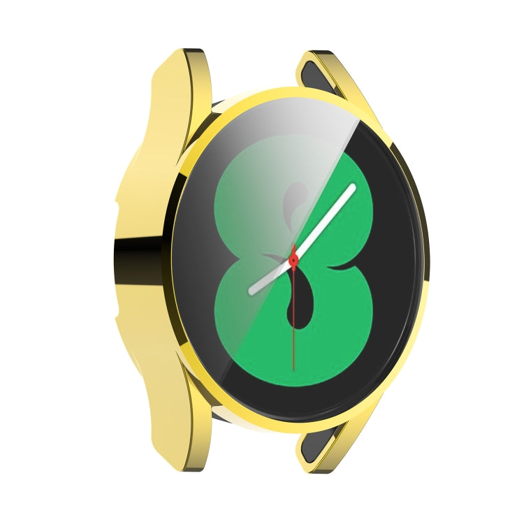 For Samung Galaxy Watch4 40mm Full Coverage TPU Electroplating Protective Case Cover(Gold) - Watch Cases by buy2fix | Online Shopping UK | buy2fix