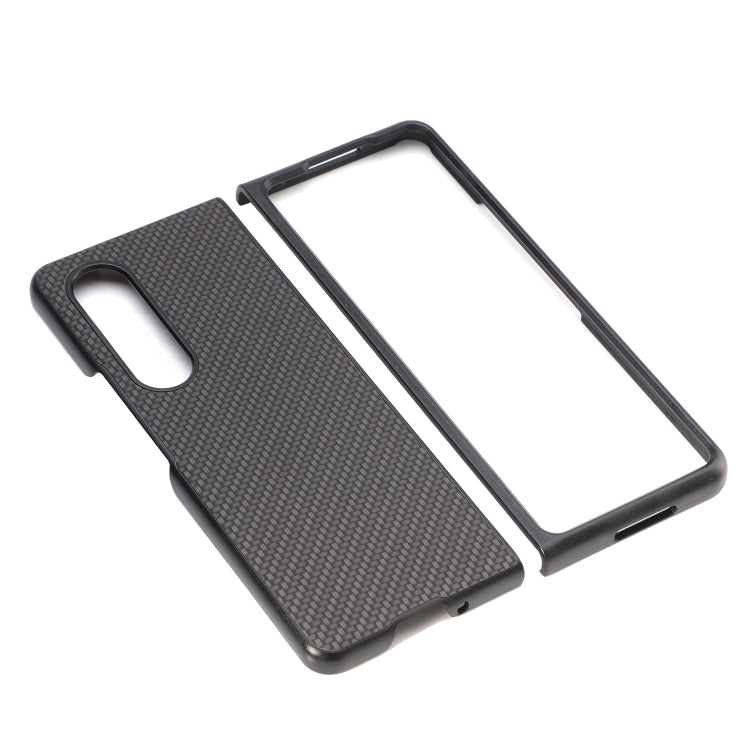 For Samsung Galaxy Z Fold3 5G Cross Pattern Slim PC Protective Case(Black) by buy2fix