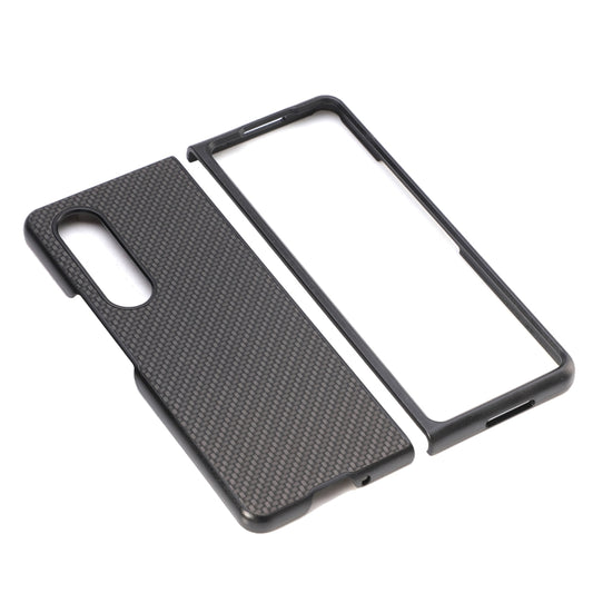 For Samsung Galaxy Z Fold3 5G Cross Pattern Slim PC Protective Case(Black) by buy2fix