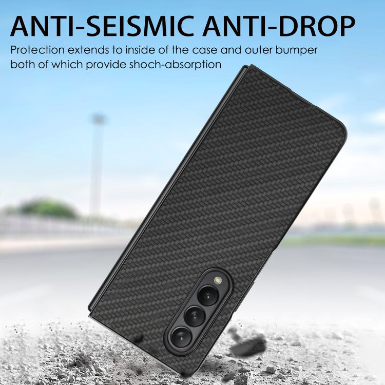 For Samsung Galaxy Z Fold3 5G Cross Pattern Slim PC Protective Case(Black) by buy2fix