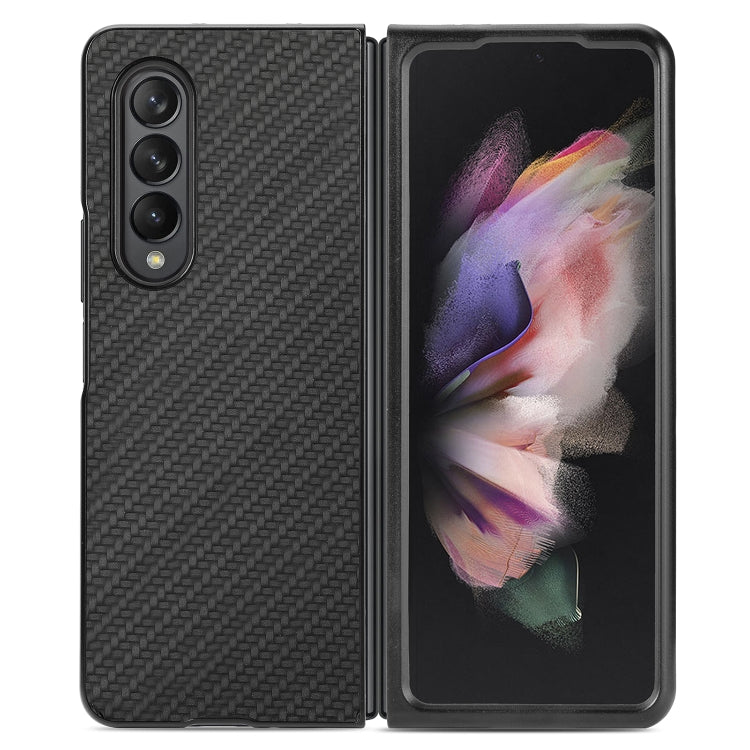 For Samsung Galaxy Z Fold3 5G Cross Pattern Slim PC Protective Case(Black) by buy2fix