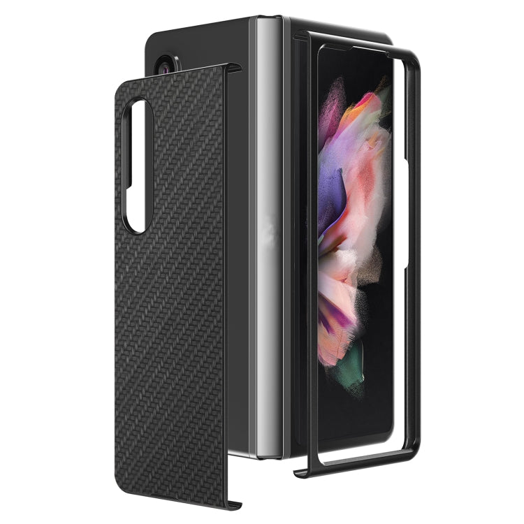 For Samsung Galaxy Z Fold3 5G Cross Pattern Slim PC Protective Case(Black) by buy2fix