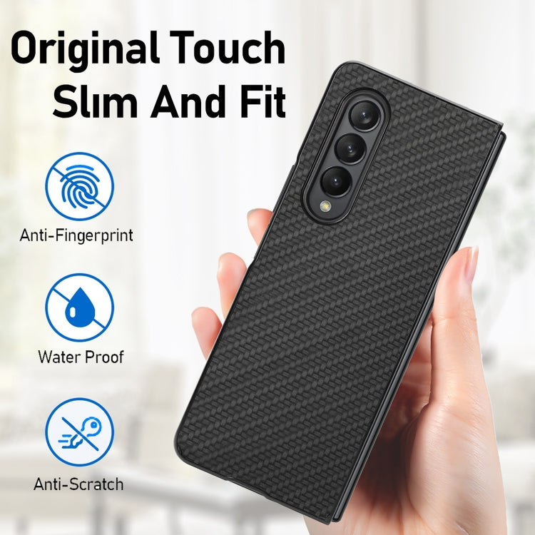 For Samsung Galaxy Z Fold3 5G Cross Pattern Slim PC Protective Case(Black) by buy2fix