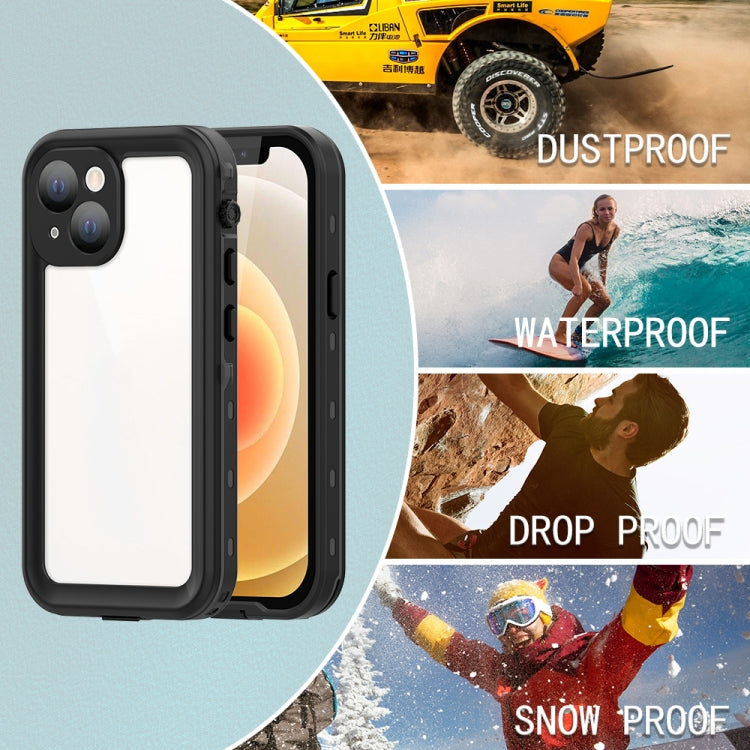 For iPhone 13 mini RedPepper Transparent Dot Shockproof Waterproof PC + TPU Protective Case (Black) - iPhone 13 mini Cases by RedPepper | Online Shopping UK | buy2fix