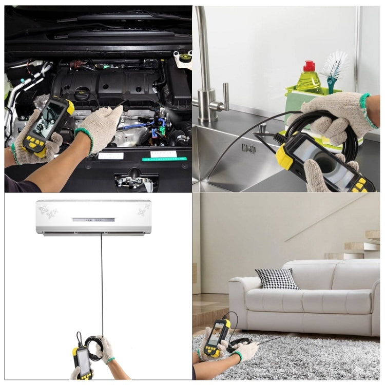 Y19 8mm Single Lens Hand-held Hard-wire Endoscope with 4.3-inch IPS Color LCD Screen, Cable Length:5m(Yellow) -  by buy2fix | Online Shopping UK | buy2fix