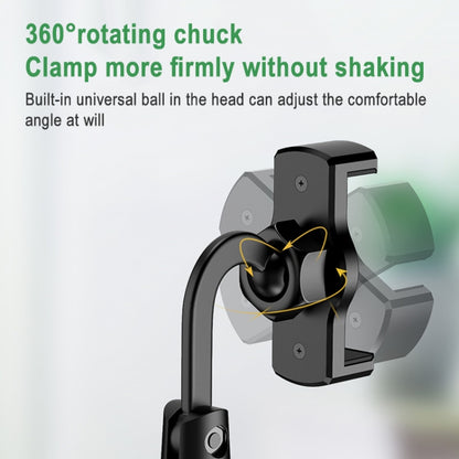 Desktop Stand Mobile Phone Tablet Live Broadcast Stand Telescopic Disc Stand, Style:Holder + Remote Control(Black) - Stand by buy2fix | Online Shopping UK | buy2fix