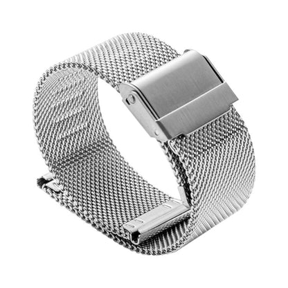 20mm 304 Stainless Steel Double Buckles Watch Band(Silver) by buy2fix