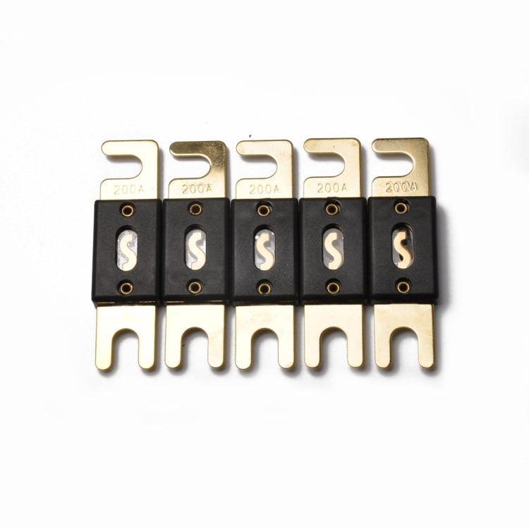 A0109 5 PCS 200A Gold-plated Large Forkbolt Car ANL Fuse - Fuse by buy2fix | Online Shopping UK | buy2fix