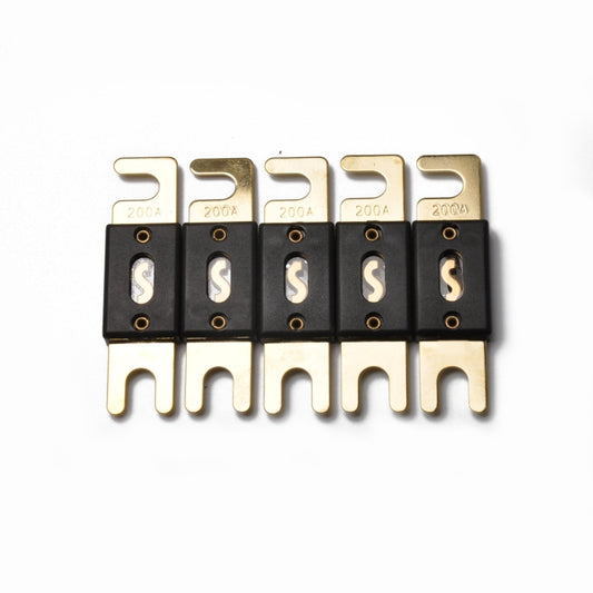 A0109 5 PCS 200A Gold-plated Large Forkbolt Car ANL Fuse - Fuse by buy2fix | Online Shopping UK | buy2fix