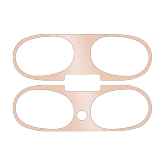 Pour Beats Studio Buds écouteur sans fil Bluetooth son magique autocollant de protection en métal (or rose)