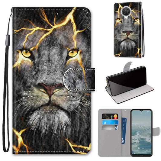 For Nokia 6.3 / G20 / G10 Coloured Drawing Cross Texture Horizontal Flip PU Leather Case with Holder & Card Slots & Wallet & Lanyard(Fission Lion) - Nokia Cases by buy2fix | Online Shopping UK | buy2fix