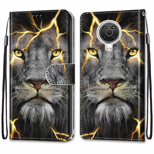 For Nokia 6.3 / G20 / G10 Coloured Drawing Cross Texture Horizontal Flip PU Leather Case with Holder & Card Slots & Wallet & Lanyard(Fission Lion) by buy2fix
